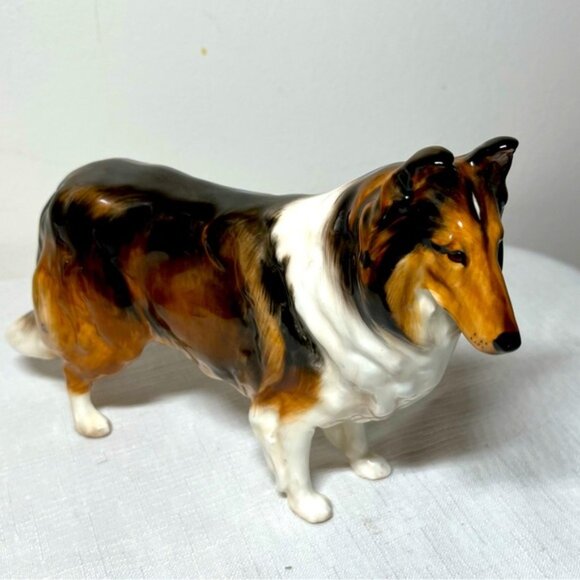 Royal Doulton Vintage Antique Porcelain Collie Dog HN 1058 Rare ASHTEAD APPLAUSE - Picture 2 of 9